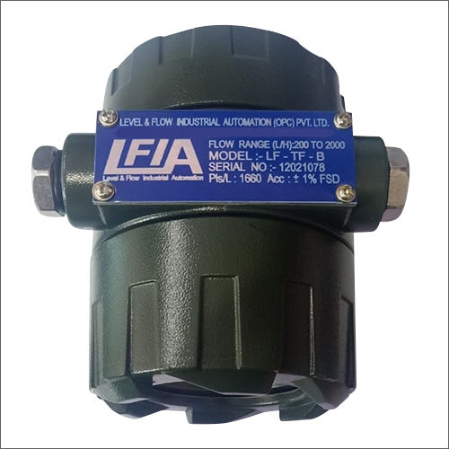 Black Battery Operated Turbine Flow Meter