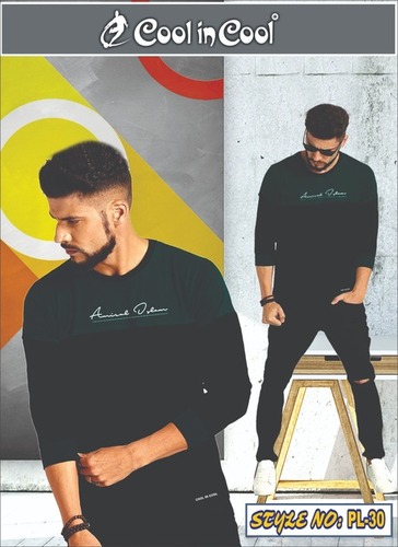 Full Sleeve T Shirts - Polyester Fabric Sizes S/M/L | O-neck Collar Long Sleeve Style Cool in Design for Modern Men