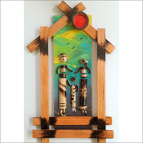 14x10x2 Inch Happy Family Bamboo Wall Hanging