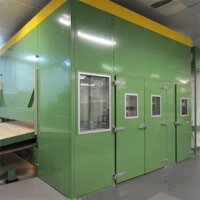Machines Acoustic Enclosure - Ms/gi/ss 25-100mm Thick, Custom Size, Powder Coated | Up To 40 Db Noise Reduction, Fire Resistant, Double-sealed Doors
