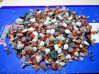 Mix colored agate pebbles for aquarium decoration and vase filler agate crushed stone chips