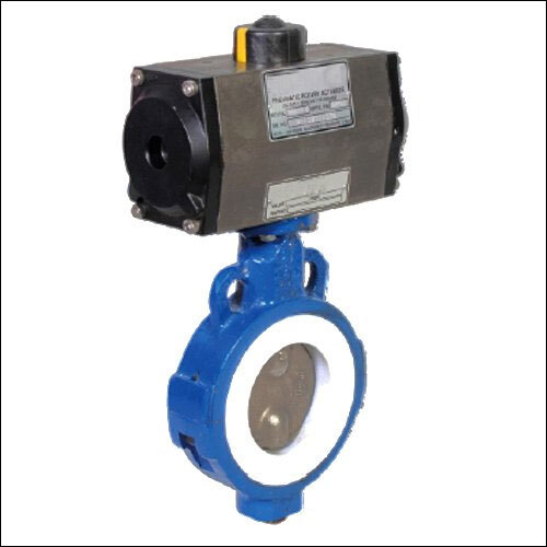 Pneumatic Actuator Operated PFA Lined Butterfly Valve