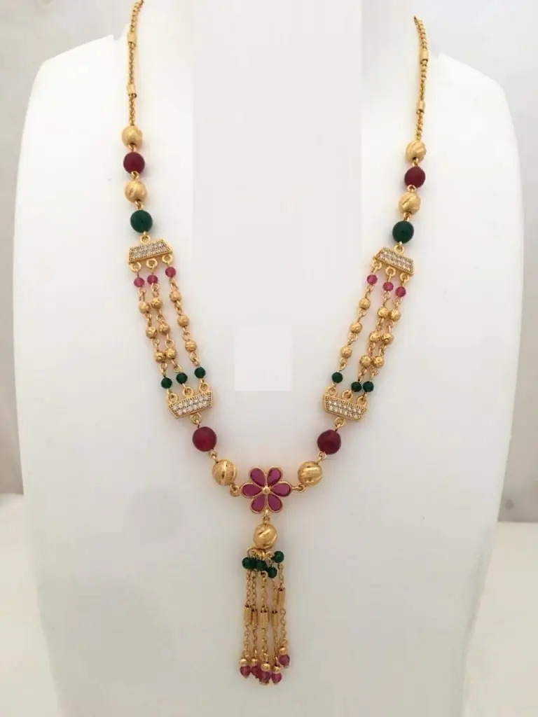 MULTI RUBY DIAMOND CHAIN