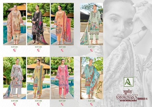 Alok Qurbat Edition Vol-4 Designer Wear Jam Cotton Dress Material Catalog
