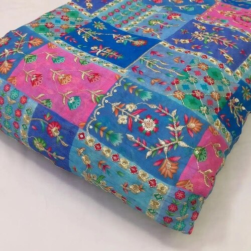 Position  Chinon Fabric and Embroidered
