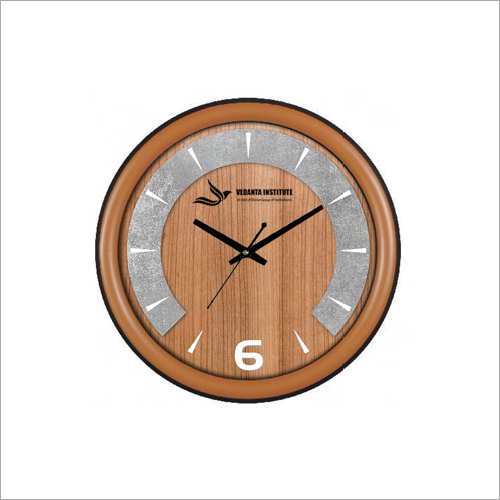 Brown Round Wooden Wall Clock