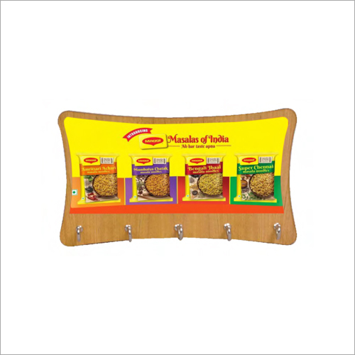 Brown-Yellow Wooden Key Holder