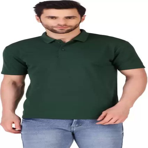 Solid Men Polo Neck T-Shirts