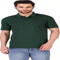 Solid Men Polo Neck T-Shirts