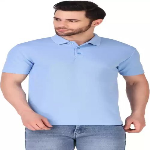Solid Men Polo Neck T-Shirts