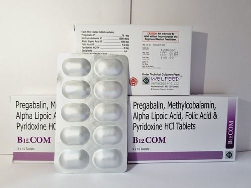 Pregabalin Methylcobalamin Alpha Lipoic Acid Folic Acid And Pyridoxine Tablets General Medicines