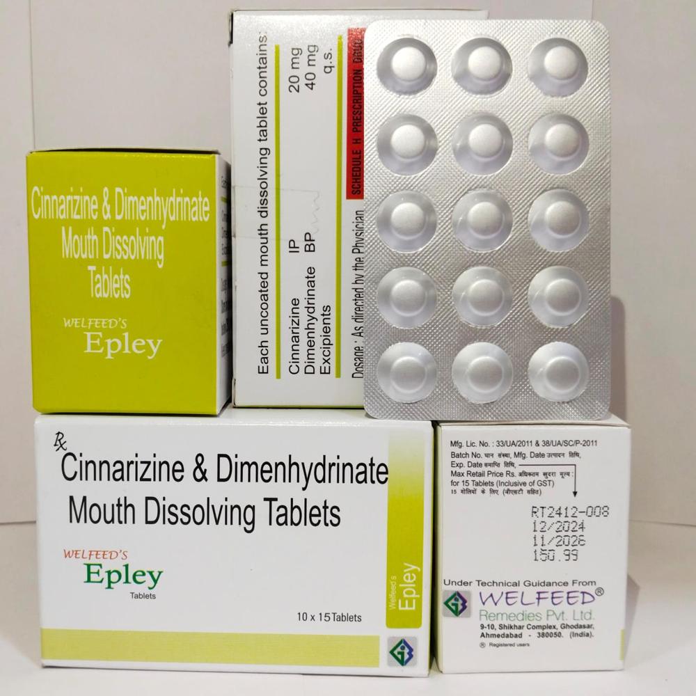 Cinnarizine And Dimenhydrinate Tablets General Medicines