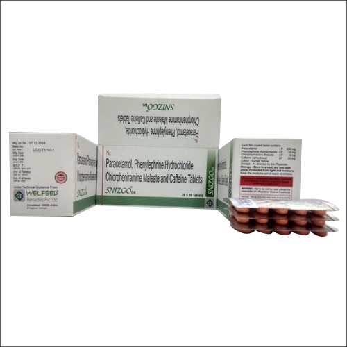 Paracetamol Phenylephirine Hydrochloride Chlorpheniramine Maleate And Caffeine Tablets General Medicines