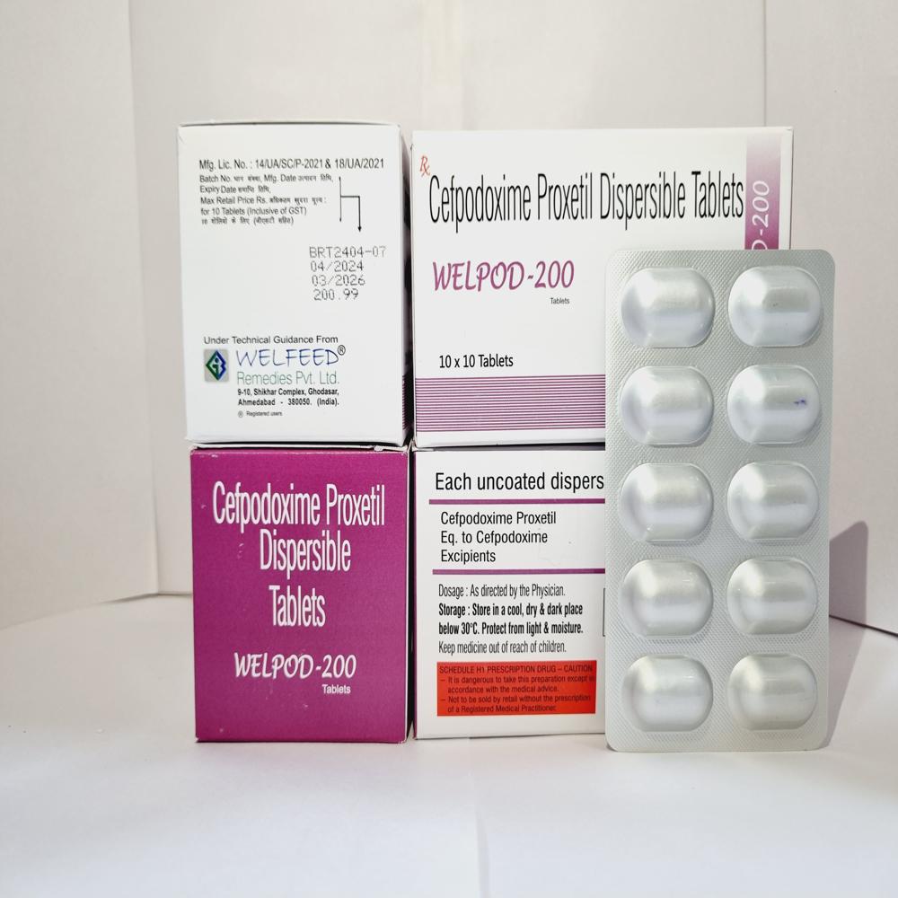 200Mg Cefpodoxime Dispersible Tablets General Medicines