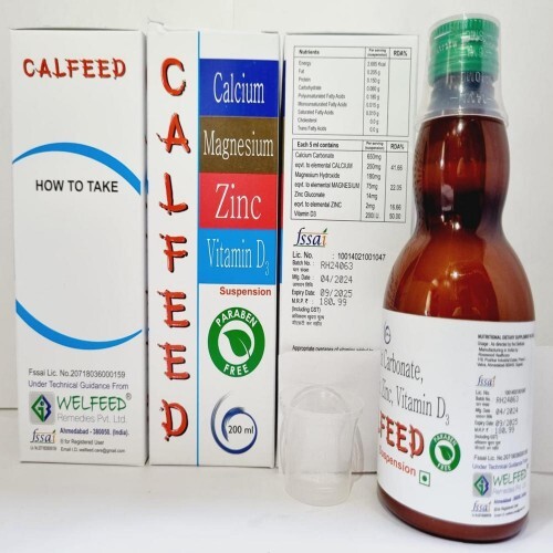 200Ml Calcium Carbonate Magnesium Zinc Vitamin D3 Suspension - Drug Type: General Medicines
