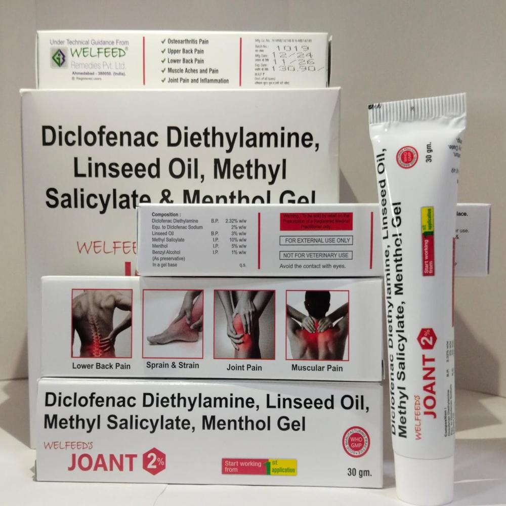 30G Diclofenac Diethylamine Linseed Oil Menthol Methyl Salicylate Gel Application: Personal Care