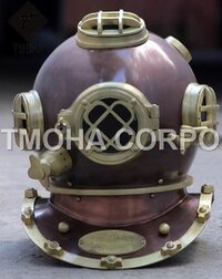 Antique US Navy Deep Sea Marine SCA Scuba Reproduction Diving Helmet Divers Helmet Mark V DH0151
