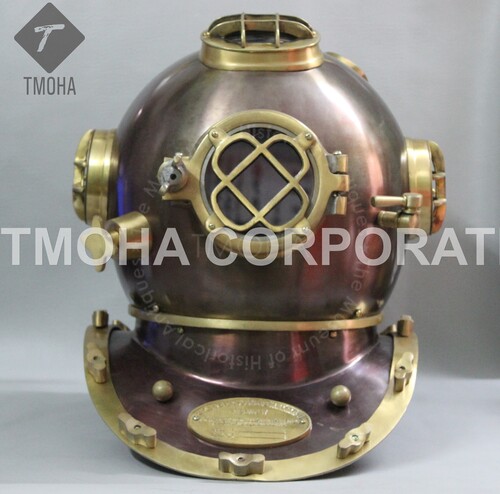 Antique US Navy Deep Sea Marine SCA Scuba Reproduction Diving Helmet Divers Helmet Mark V DH0155