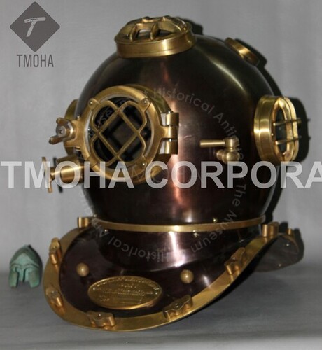 Antique US Navy Deep Sea Marine SCA Scuba Reproduction Diving Helmet Divers Helmet Mark V DH0156