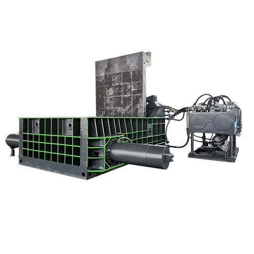 Scrap Metal Baler Machine - Color: Black & Green