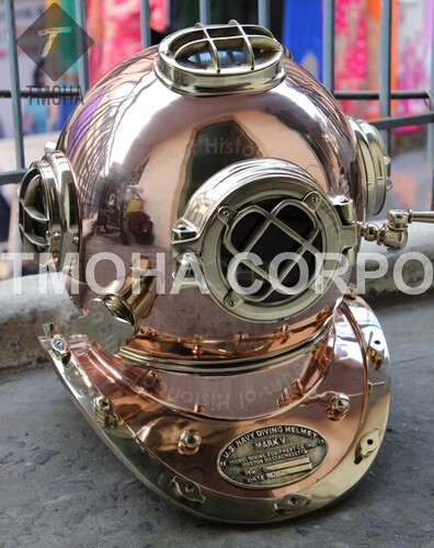 Antique US Navy Deep Sea Marine SCA Scuba Reproduction Diving Helmet Divers Helmet Mark V DH0161