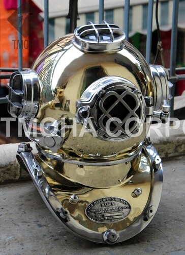 Antique US Navy Deep Sea Marine SCA Scuba Reproduction Diving Helmet Divers Helmet Mark V DH0163
