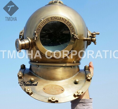 Antique US Navy Deep Sea Marine SCA Scuba Reproduction Diving Helmet Divers Helmet Mark IV DH0170