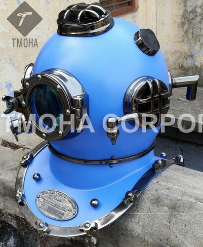Antique US Navy Deep Sea Marine SCA Scuba Reproduction Diving Helmet Divers Helmet Mark V DH0172