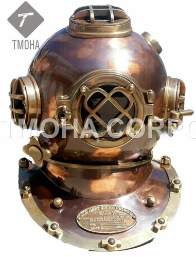 Antique US Navy Deep Sea Marine SCA Scuba Reproduction Diving Helmet Divers Helmet Mark V DH0174