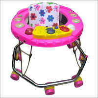 Pink-yellow Baby Pink Musical Walker