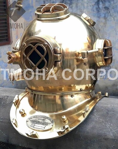 Antique US Navy Deep Sea Marine SCA Scuba Reproduction Diving Helmet Divers Helmet Mark V  DH0180