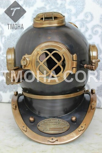 Antique US Navy Deep Sea Marine SCA Scuba Reproduction Diving Helmet Divers Helmet Mark V DH0181