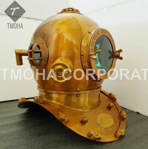 Antique US Navy Deep Sea Marine SCA Scuba Reproduction Diving Helmet Divers Helmet Mark IV DH0182