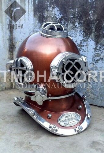 Antique US Navy Deep Sea Marine SCA Scuba Reproduction Diving Helmet Divers Helmet Mark V DH0184