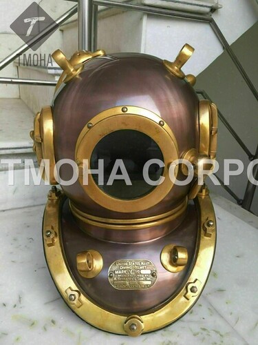 Antique US Navy Deep Sea Marine SCA Scuba Reproduction Diving Helmet Divers Helmet Mark IV DH0189