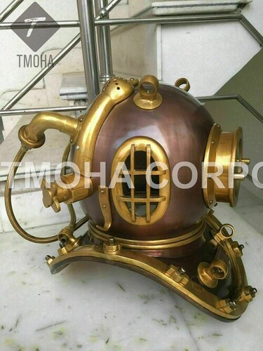 Antique US Navy Deep Sea Marine SCA Scuba Reproduction Diving Helmet Divers Helmet Mark IV DH0190