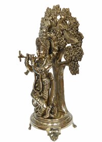 Krishna statue with tree Bhagwan krishn idol home decor office decor Garden decor Murti figure