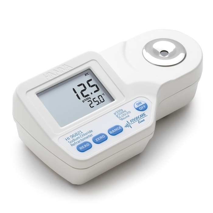 Digital Refractometer for Measuring Sodium Chloride in Food - HI96821