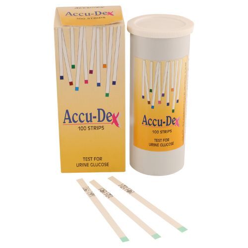 Accu-Dex Reagent Strips - Pack of 100 strips - Estimation of Glucose - Accurex