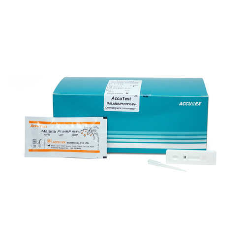 Accutest Malaria Pf (Hrp Ii) /Pv - Pack Of 50 Tests - Card Test - Accurex Na