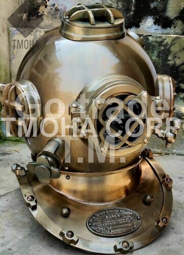 Antique US Navy Deep Sea Marine SCA Scuba Reproduction Diving Helmet Divers Helmet Mark V  DH0192