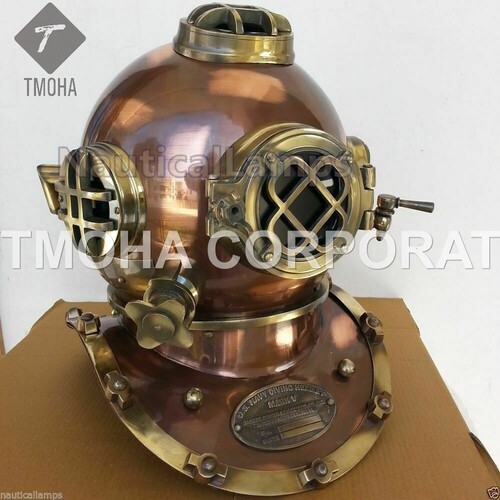Antique US Navy Deep Sea Marine SCA Scuba Reproduction Diving Helmet Divers Helmet Mark V DH0193