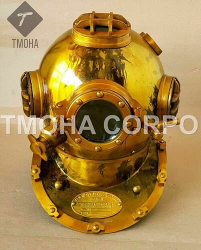 Antique US Navy Deep Sea Marine SCA Scuba Reproduction Diving Helmet Divers Helmet Mark V DH0199