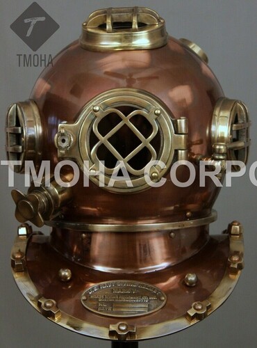 Antique US Navy Deep Sea Marine SCA Scuba Reproduction Diving Helmet Divers Helmet Mark V DH0201