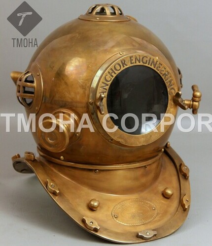 Antique US Navy Deep Sea Marine SCA Scuba Reproduction Diving Helmet Divers Helmet Mark IV DH0204