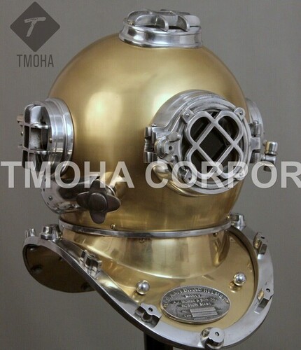 Antique US Navy Deep Sea Marine SCA Scuba Reproduction Diving Helmet Divers Helmet Mark V DH0208