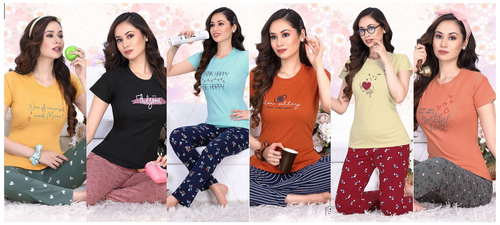 Blue Vol-14 Exclusive Wear Hoisery Cotton Night Suits Catalog