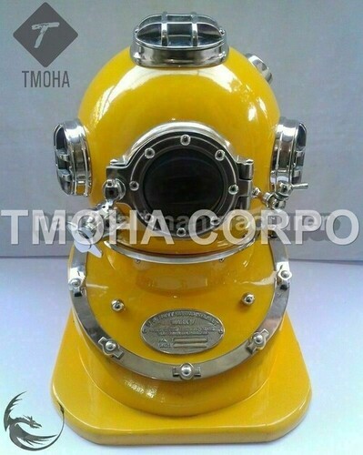 Antique US Navy Deep Sea Marine SCA Scuba Reproduction Diving Helmet Divers Helmet Mark V DH0219