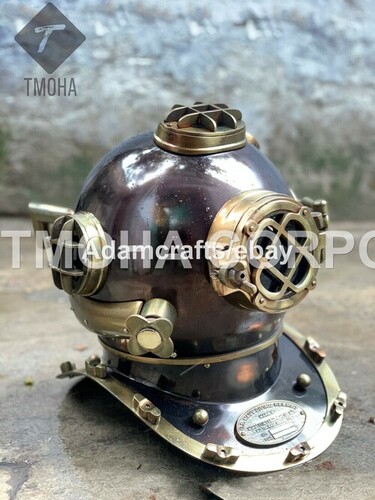 Antique US Navy Deep Sea Marine SCA Scuba Reproduction Diving Helmet Divers Helmet Mark V DH0220