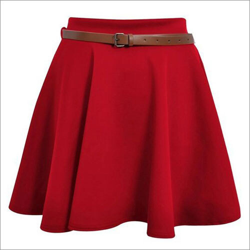 Red Ladies Short Skirt